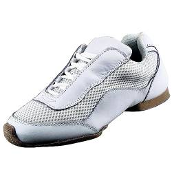 Very Fine Damen Tanz-Sneaker Leder und Mesh Clc007 Ballsaal Latein Salsa Tango Swing Jazz Praxis, Weiss/opulenter Garten, 38 EU von Very Fine