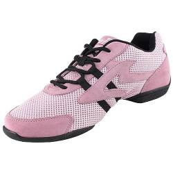 Very Fine Unisex-Erwachsene Phoenix Jazz Street Ballsaal Latin Exercise Dance Sneaker Schuh, Rosa (schwarz gestreift), 10 Women/9 Men von Very Fine