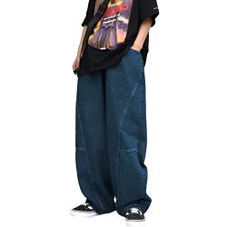 Veryin Baggy Jeans für Damen Y2K Boyfriend Jeans Mode High Taille Casual Loose Denim Cargo Hosen Fallschirmhose mit Taschen von Veryin