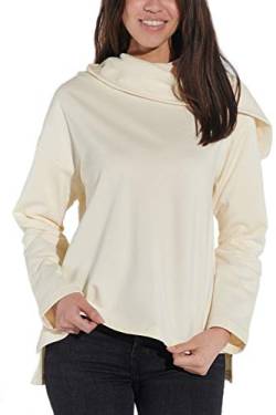 Vestino Damen Hoodie Cropped Kapuze mit Wasserfall-Kragen Vorn Kurz von Vestino