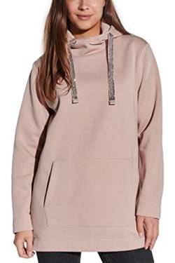 Vestino Damen Oversized Boxy Hoodie Kapuzen-Sweatshirt Strass-Band von Vestino