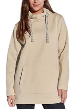 Vestino Damen Oversized Boxy Hoodie Kapuzen-Sweatshirt Strass-Band von Vestino