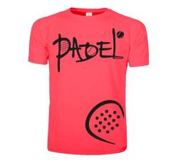 Vestipassioni Personalisierbares Padel-T-Shirt mit Namen, ideal für Training oder Wettkampf, technisches T-Shirt für Padel Sporttrikot, fuchsia, XL von Vestipassioni