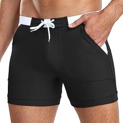 Vevarble Herren Badehose Schnell trocknende Bademode Shorts Beach Boardshorts Kordelzug Sport Boxershorts Stretchy Badeanzüge mit Taschen(XL-HEI) von Vevarble