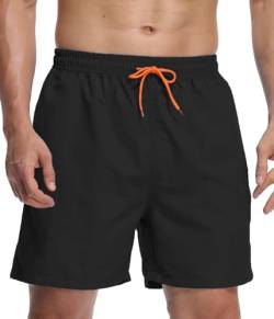 Vevarble Herren Badeshorts mit Innenhose Badehose Sommer Kurze Strandshorts Schnelltrocknend Boardshorts Wassershorts H/M von Vevarble