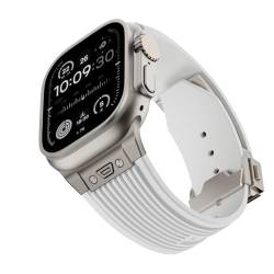 VeveXiao Luxuriöses, langlebiges, robustes Armband, kompatibel mit Apple Watch Ultra-Band 49 mm, 45 mm, 44 mm, 42 mm, weiches Silikon-Ersatzband für iWatch Ultra 2, Serie 9, 8, 7, 6, 5, 4, 3, 2, 1, von VeveXiao
