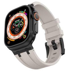 VeveXiao Robustes Luxus-Designer-Armband, kompatibel mit Apple Watch Ultra/Ultra2, 49 mm, 45 mm, 44 mm, 42 mm, Silikon-Armband, wasserdicht, Ersatzband für iWatch Serie 9, 8, 7, 6, 5, 4, 3, 2, 1, SE von VeveXiao