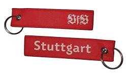 VfB Stuttgart Schlüsselanhänger Emblem (13x 3 cm) rot von VfB Stuttgart