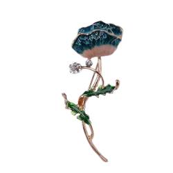 Pins für Rucksäcke Brooch Flower Painting Oil Brooch Alloy Plant Brooch Chest Ornament spot Fashion Decoration (Color : XS, Size : 5 * 2.1cm) (Color : Grey_5*2.1cm) von ViLLeX