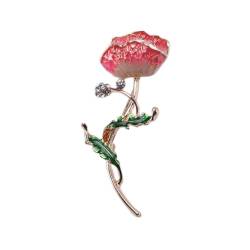 Pins für Rucksäcke Brooch Flower Painting Oil Brooch Alloy Plant Brooch Chest Ornament spot Fashion Decoration (Color : XS, Size : 5 * 2.1cm) (Color : Khaki_5*2.1cm) von ViLLeX
