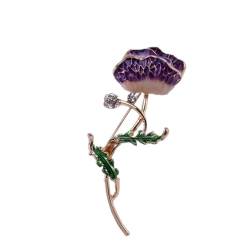 Pins für Rucksäcke Brooch Flower Painting Oil Brooch Alloy Plant Brooch Chest Ornament spot Fashion Decoration (Color : XS, Size : 5 * 2.1cm) (Color : Xs_5*2.1cm) von ViLLeX