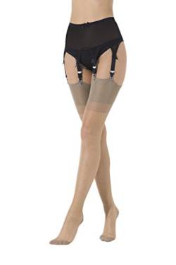 Echte Nahtnylons Strapsstrümpfe Nahtlosestrümpfe RHT Ferse 100% Nylon in naturen Gr. S, M, L und XL (M) von Vicky's Nylons Eleganti by Secrets in Lace