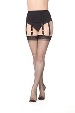 Vicky's Nylons 3 Paar RHT Nylonstrümpfe kaufen zum Vorteilspreis Oh La La Nahtlos Strapsstrümpfe 100% Nylon in Noir Gr 2-6 (XS bis XL) (4) von Vicky's Nylons