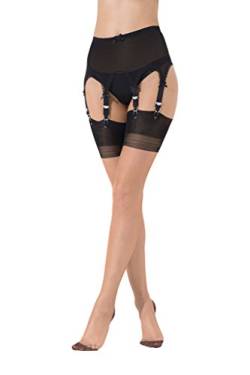 Vicky's Nylons Echte Black Foot Strapsstrümpfe Nahtstrümpfe Fully Fashioned, Full Contrast Nahtnylons (8,5) von Vicky's Nylons