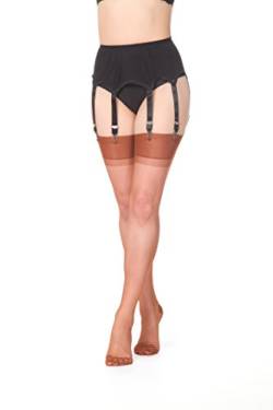 Vicky's Nylons Echte RHT englische Nahtlos Strapsstrümpfe 100% Nylon Kupfer (XL) von Vicky's Nylons