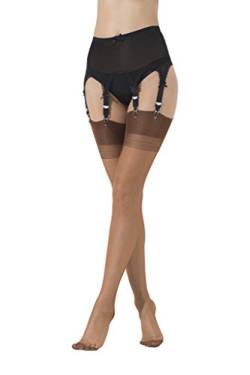 Vickys NYLONS finest hosiery Echte Engische Fully Fashioned Nylonstrümpfe Strapsstrümpfe 100% Nylon Nylonstrümpfe Bronze (Chocolate, 11) von Vickys NYLONS finest hosiery