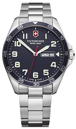 Victorinox Field Watch Herren-Armbanduhr, analog, Quarz, mit Edelstahl-Armband, V241851, Silber, Armband, Silber, Armband von Victorinox