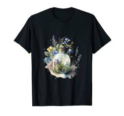 Vintage Nette Glas Jar Wildflower Cottage Kern T-Shirt von Victory Thru Vision