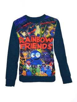 Vicyol S&D Rainbow Friends Langarm-Sweatshirt ohne Kapuze für Jungen oder Mädchen, Mehrfarbig, Ssa1241, 10 von Vicyol S&D