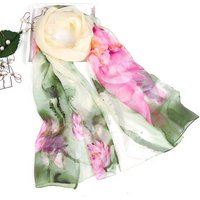 Viellan Seidenschal Luxus-Schals,Seidenschals mit Farbverlauf,Sommerschals,sanft und weich, Mit stylischem Blend-Muster von Viellan