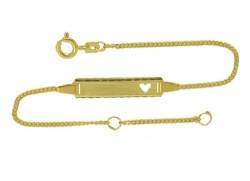 Baby und Kinder ID Armband 14 Karat Gold 585 Länge 14-16cm (840002) Gratis Express Gravur von Viennagold
