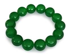 Vifaleno Jade Armband, Malaysia Jade, natürlich, grün, rund, 12 mm, dehnbar von Vifaleno