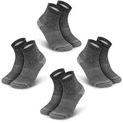 Vihir Merino Wolle Socken Herren & Damen Wandersocken 4 Paar, 80% Merinowolle zum Stricken Trekkingsocken zum Wandern Laufen & Rennradfahren Socken, Wollsocken Business & Freizeit, Atmungsaktiv,39-46 von Vihir