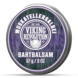 Viking Revolution Bartbalsam mit Muskatellersalbei-Duft und Argan- & Jojobaöl - Stylt, Stärkt & Macht Bärte & Schnurrbärte Weich - Leave in Conditioner Wax für Männer von Viking Revolution