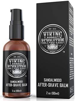 Viking Revolution Luxuriöser Premium After Shave Balsam für Männer - Beruhigt & Spendet dem Gesicht - Kein Rasurbrand für ein Seidenweiches Ergebnis - Sandelholz von Viking Revolution