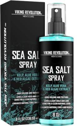 Viking Revolution Sea Salt Spray Hair Men - Meersalzspray für Männer - Salzspray mit Kelp, Aloe Vera & Rotalgenextrakt - Haarspray Männer für mehr Volumen - 240 ml von Viking Revolution