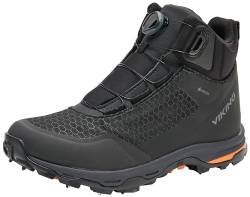 Viking Herren Rask 2 Spikes Mid GTX BOA M Walking Shoe, Black/Orange, 41 EU von Viking