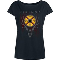Vikings Deer Damen Loose-Shirt schwarz von Vikings