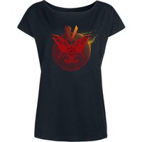 Vikings Flames Damen Loose-Shirt schwarz von Vikings