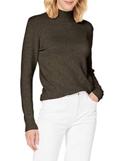 Vila NOS Damen VIRIL Turtleneck L/S Knit TOP-NOOS Pullover, Grün (Total Eclipse/Detail:Melange), L von Vila NOS