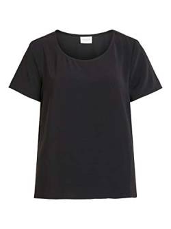VILA CLOTHES Damen VILAIA S/S TOP - NOOS T-Shirt,, per pack Schwarz (Black Black), 36 (Herstellergröße: 36) von Vila