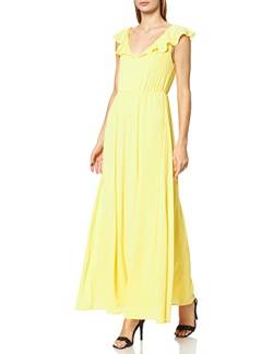 VILA CLOTHES Damen VIRANNSIL S/L MAXI DRESS/ZA Kleid, Gelb (Goldfinch), (Herstellergröße: 36) von Vila