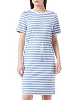 VILA Women's VITINNY Waist Detail S/S Dress/L SU Minikleid, English Manor/Stripes:White, S von Vila