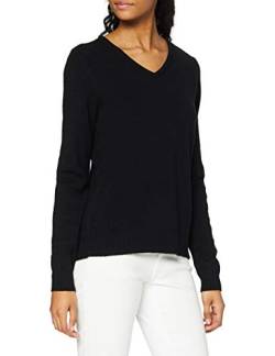 Vila Clothes Damen Pullover VIRIL L/S V - Neck Knit TOP - NOOS 14042769, Einfarbig, Gr. 40 (Herstellergröße: L), Schwarz (Black) von Vila