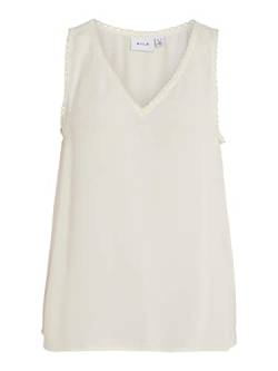 Vila Damen Bluse VISIA V-Neck TOP (as3, Numeric, Numeric_44, Regular, Regular, Birch) von Vila