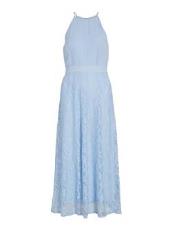 Vila Damen Kleid VILORA Halterneck Ankle Dress/BM/DC (DE/NL/SE/PL, Numerisch, 44, Regular, Regular, Kentucky Blue) von Vila
