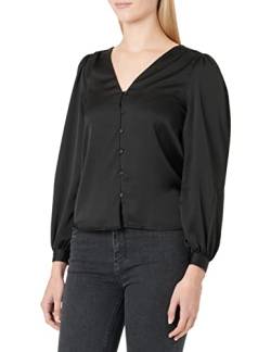 Vila Damen Multi V-neck L/S Shirt/Su - Noos Bluse, Schwarz, 44 EU von Vila