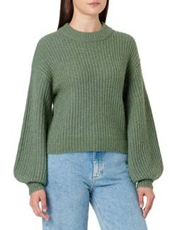 Vila Damen Vifelo L/S Cropped Knit Top/Su - Noos Pullover, Laurel Wreath, L EU von Vila