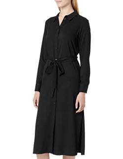 Vila Damen Vimorose L/S Long Dress/Su -Noos Dress, Schwarz, 36 EU von Vila