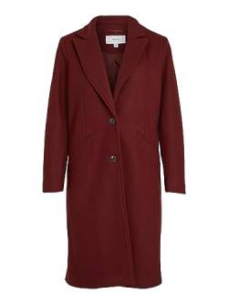 Vila Damen Vivalji Long Coat - Noos Wollmantel, Fired Brick, 38 EU von Vila