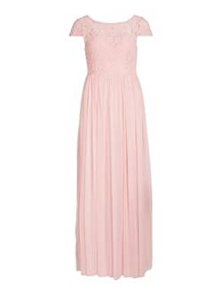 Vila Abendkleid VIULRICANA S/S V-Neck Maxi Dress/BM/DC (as3, Numeric, Numeric_38, Regular, Regular, Silver pink) von Vila