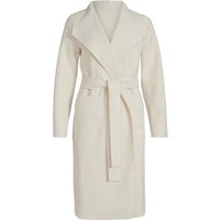 Vila Langmantel Legerer Mantel mit Bindegürtel Dünner Sweat Coat VIJUICE 6802 in Creme von Vila