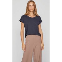 Vila Rundhalsshirt VIDREAMERS NEW PURE T-SHIRT/SU-NOOS Basic Damen-T-Shirt mit Rundhalsausschnitt und umgeschlagenen Ärmeln von Vila