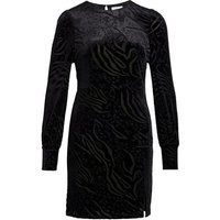 Vila Shirtkleid Samtiges Nicki Kleid Leo Print Party Dress für Kurvige Frauen (kurz) 7054 in Schwarz von Vila