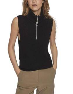 Viril Half Zipper Knit Vest - Noos von Vila