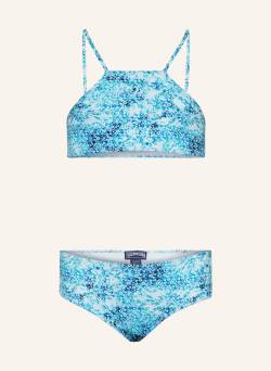 Vilebrequin High-Neck-Bikini Flowers Tie & Dye blau von Vilebrequin